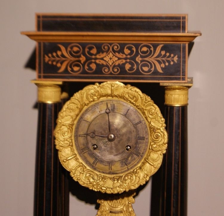 Orologio Carlo X in bosso e legno ebanizzato-photo-2