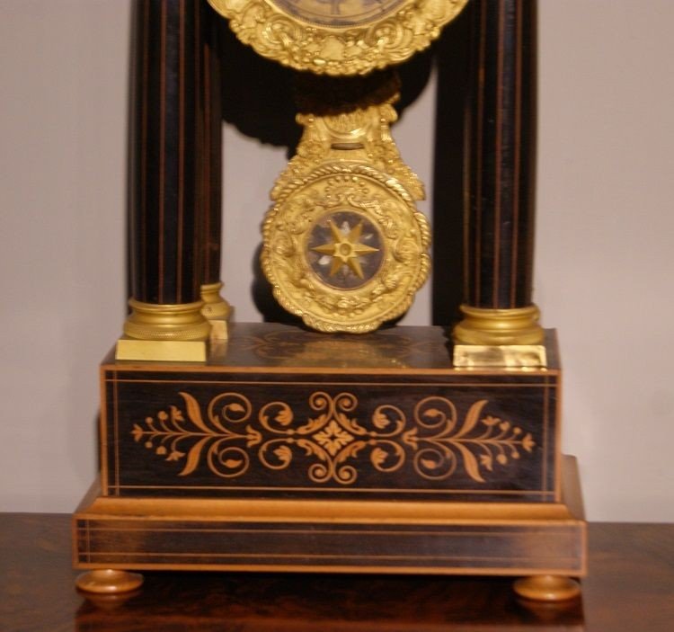 Orologio Carlo X in bosso e legno ebanizzato-photo-3