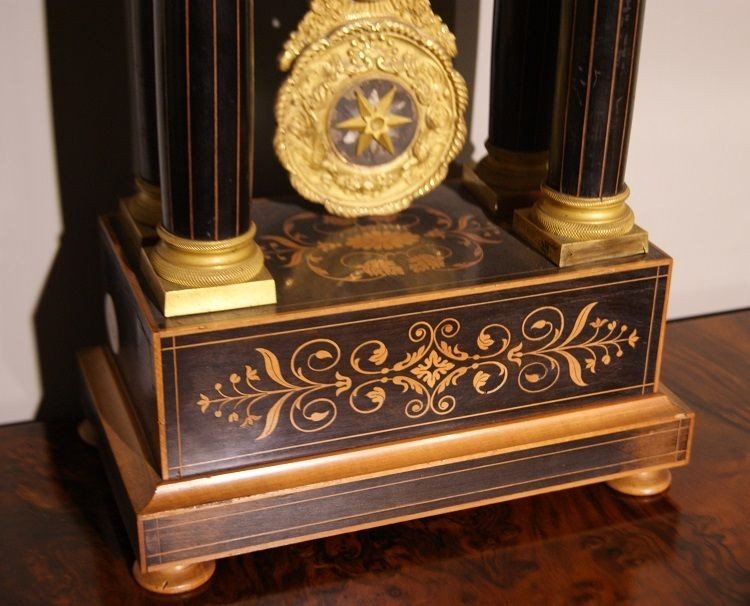 Orologio Carlo X in bosso e legno ebanizzato-photo-1