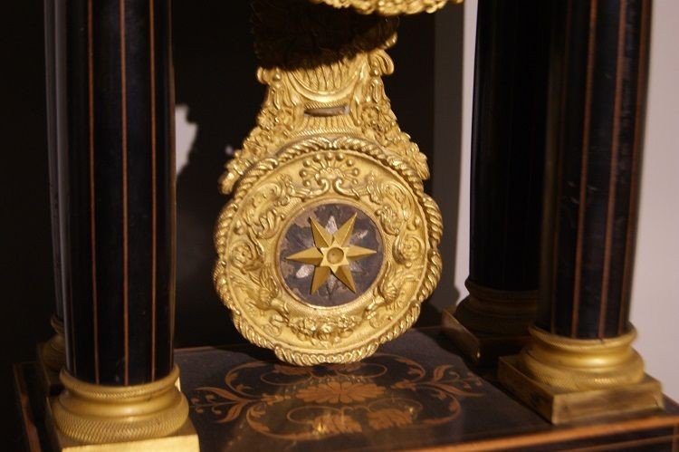 Orologio Carlo X in bosso e legno ebanizzato-photo-2