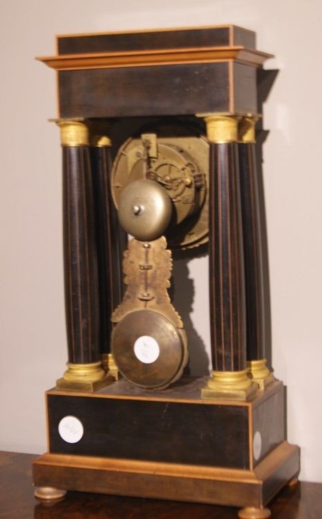 Orologio Carlo X in bosso e legno ebanizzato-photo-3