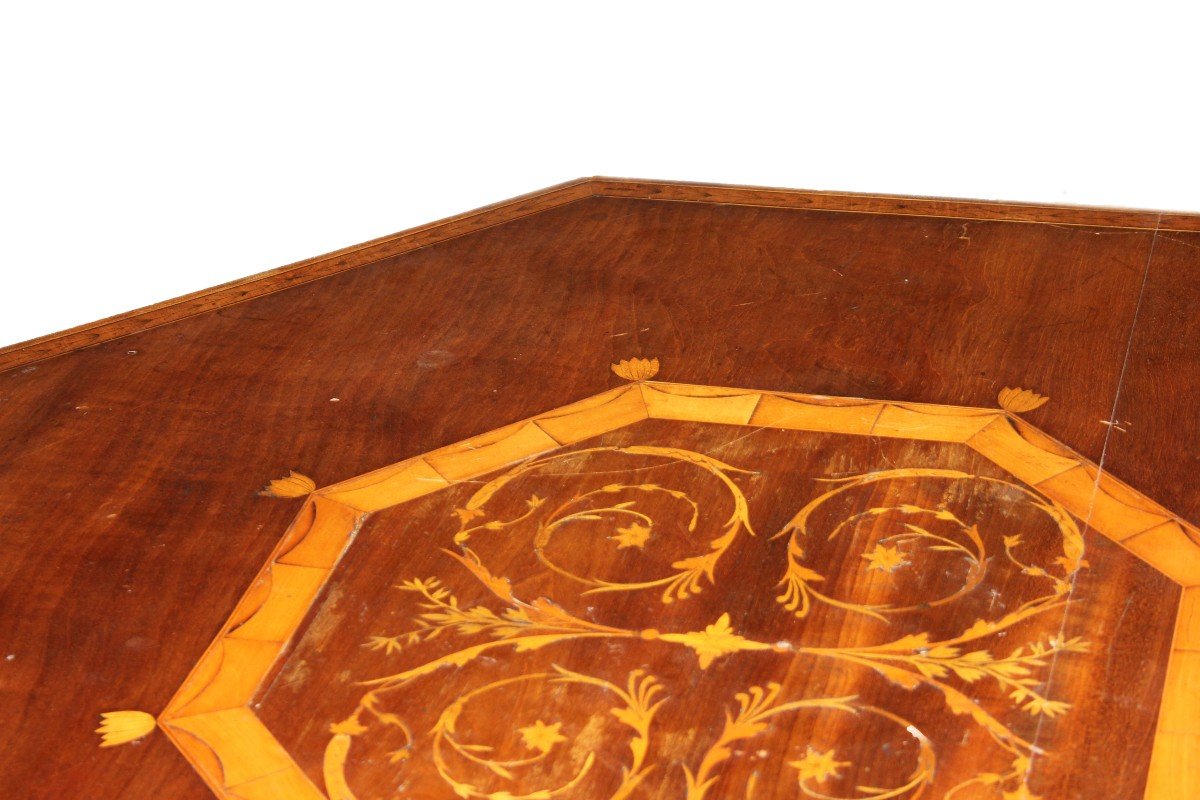 Tavolino inglese della seconda metà del 1800, stile Vittoriano, in legno di mogano-photo-3
