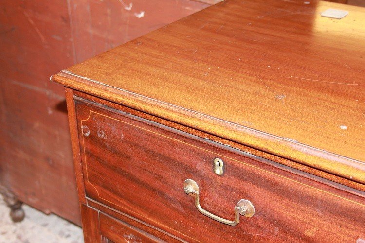 Credenza Servante inglese della prima metà del 1800, stile Regency, in legno di mogano -photo-4