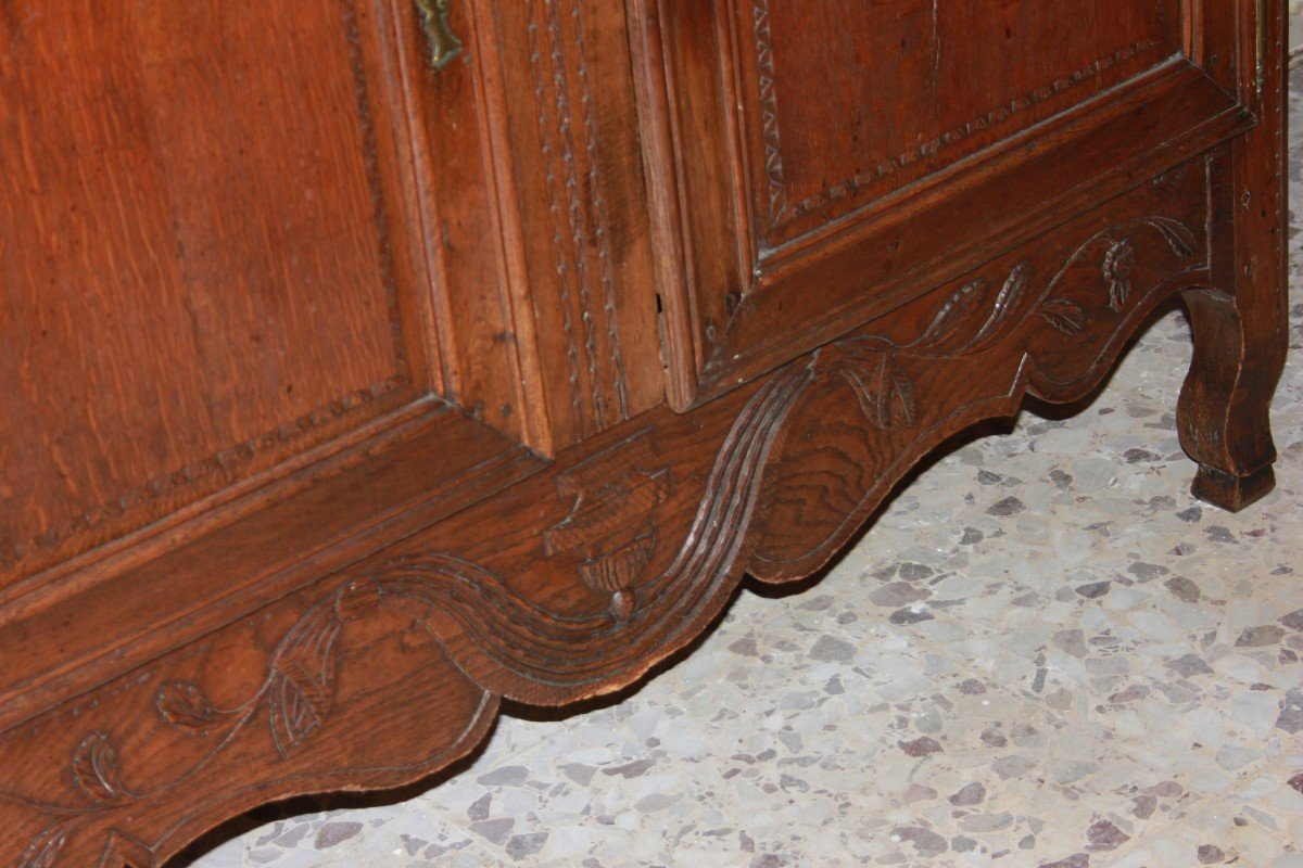 Armadio 2 ante francese di fine 1700, stile Normandie , in legno di rovere-photo-4