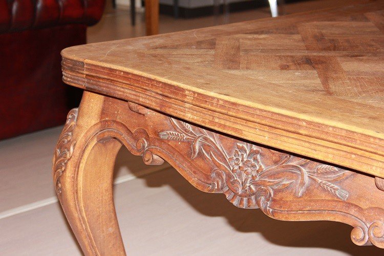 Grande tavolo rettangolare allungabile francese, di fine 1800 stile Provenzale-photo-3