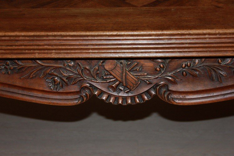 Grande tavolo rettangolare allungabile francese, di fine 1800 stile Provenzale-photo-5