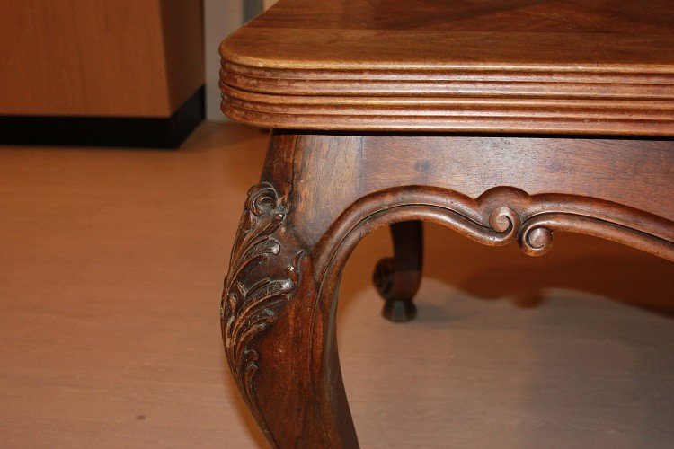 Grande tavolo rettangolare allungabile francese, di fine 1800 stile Provenzale-photo-6