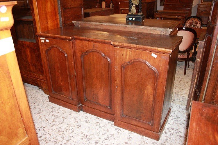 Credenza inglese della seconda metà del 1800, stile Vittoriano, in legno di mogano-photo-2