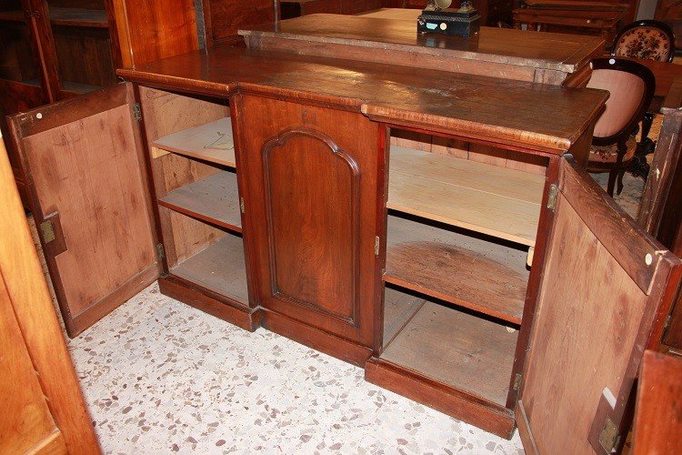 Credenza inglese della seconda metà del 1800, stile Vittoriano, in legno di mogano-photo-1