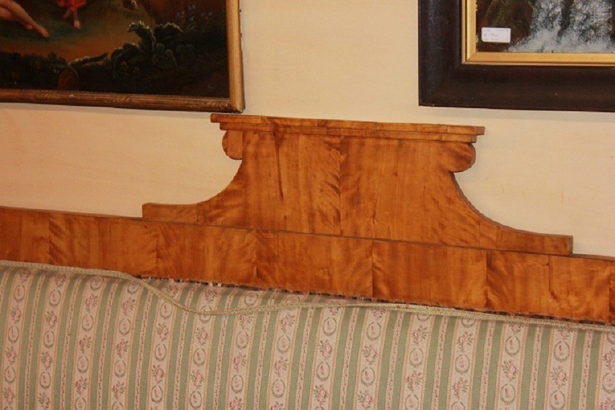 Divano Nord Europa stile Biedermeier del 1800 in legno di betulla-photo-3