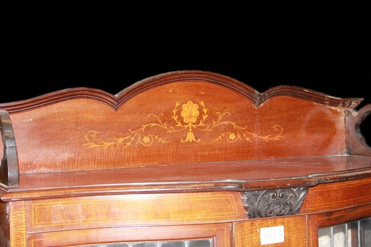 Vetrina 2 porte inglese della seconda metà del 1800, stile Vittoriano, in legno di mogano. Pres-photo-2