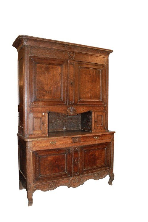 Grande credenza francese di inizio 1800, stile Provenzale, in legno di noce