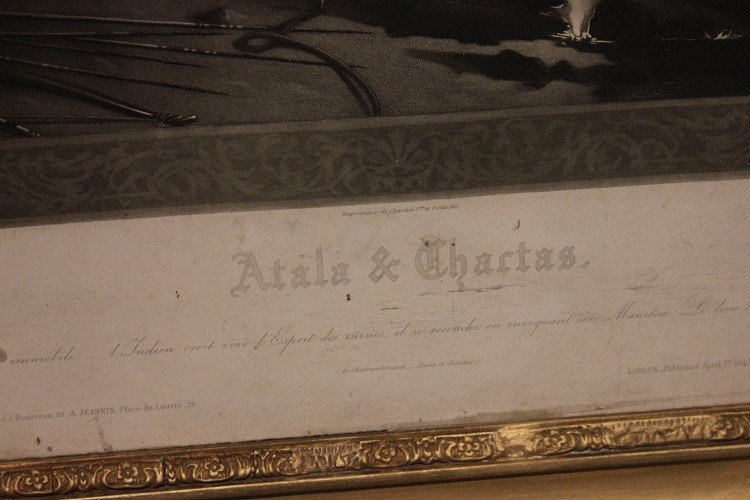Stampa francese della seconda metà del 1800 Raffigurante Atala di Chateaubriand-photo-4