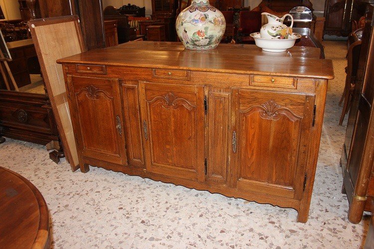 Credenza 3 porte con cassetti, francese della seconda metà 1700, stile Provenzale