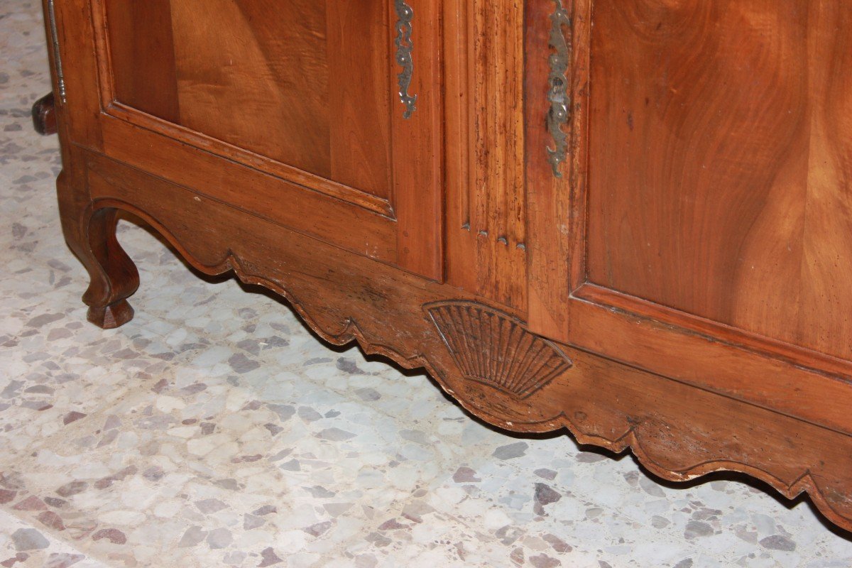 Credenza di medie dimensioni francese di metà 1800, stile Provenzale, in legno di noce-photo-4