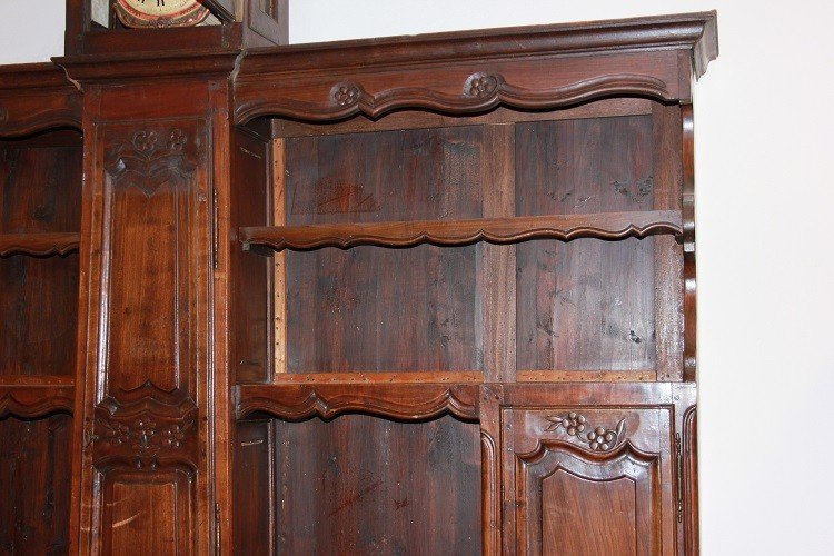 Grande credenza doppio corpo francese, della seconda metà del 1800, stile Provenzale-photo-3