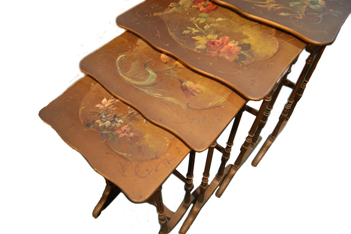 <p>Tavolo allungabile inglese di fine 1800, stile Vittoriano, in legno di mogano-photo-3