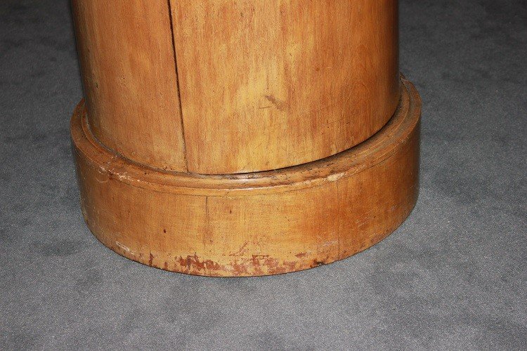 Mobiletto comodino a cilindro francese della seconda metà del 1800, stile Direttorio,-photo-1