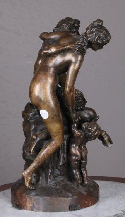 Scultura in bronzo firmata Claude Michel Clodion (1738-1814)-photo-1