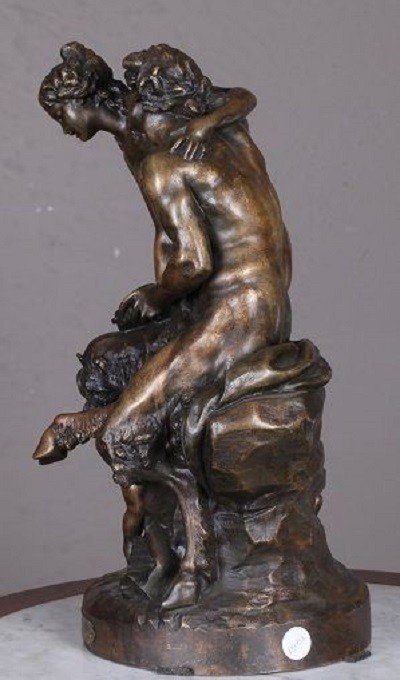 Scultura in bronzo firmata Claude Michel Clodion (1738-1814)-photo-2