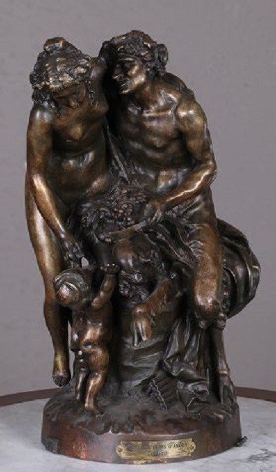 Scultura in bronzo firmata Claude Michel Clodion (1738-1814)
