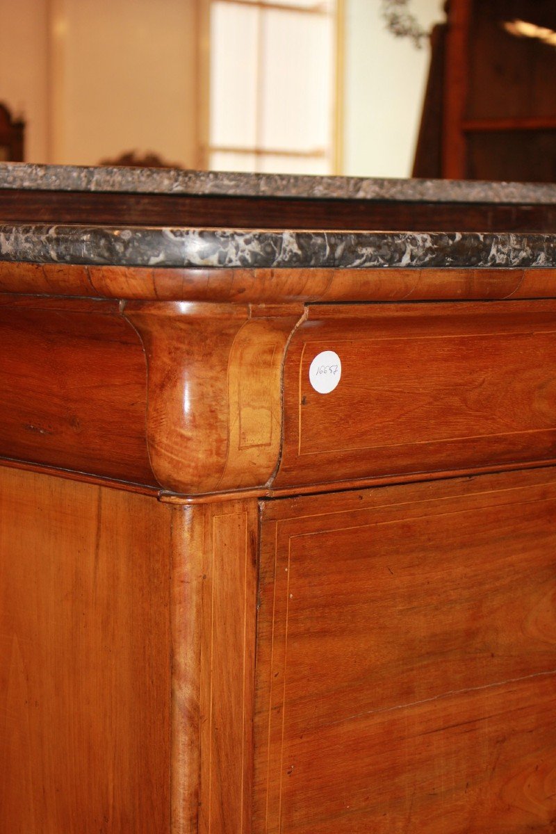 Secretaire Francese del 1800 Stile Impero con Filetto di intarsio-photo-4