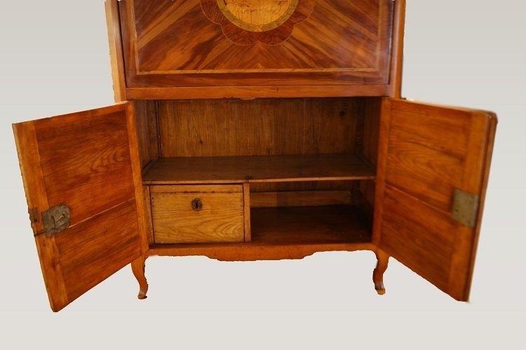 Secretaire francese della seconda metà del 1700, stile Transizione, in legno di bois de rose. P-photo-6