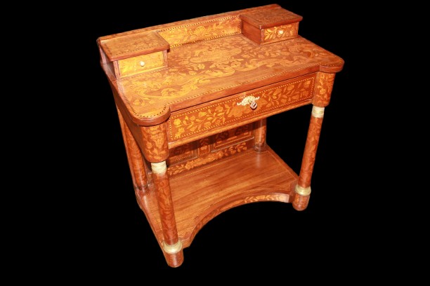Bellissima consolle olandese di fine 1700 inizio 1800, stile Impero, in legno di mogano-photo-2
