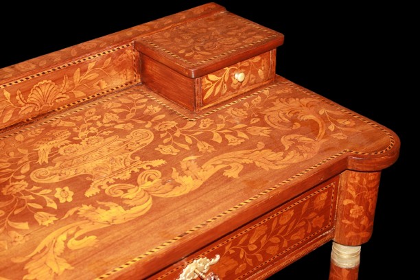 Bellissima consolle olandese di fine 1700 inizio 1800, stile Impero, in legno di mogano-photo-3