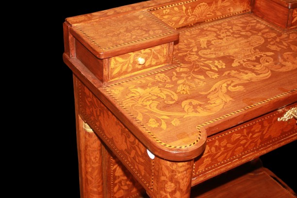 Bellissima consolle olandese di fine 1700 inizio 1800, stile Impero, in legno di mogano-photo-4