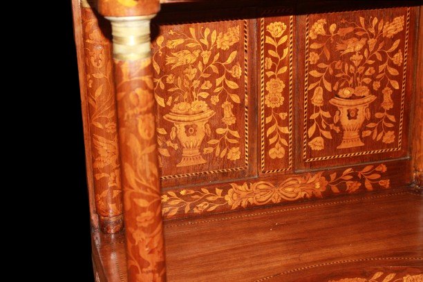 Bellissima consolle olandese di fine 1700 inizio 1800, stile Impero, in legno di mogano-photo-2
