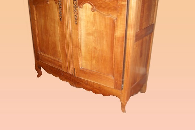 Grande armadio francese di fine 1700, stile Provenzale, in legno di ciliegio-photo-4