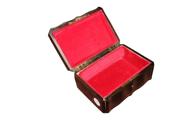 Scatola Boulle Francese in Ebano e Tartarughe con intarsio in Ottone 1800-photo-4
