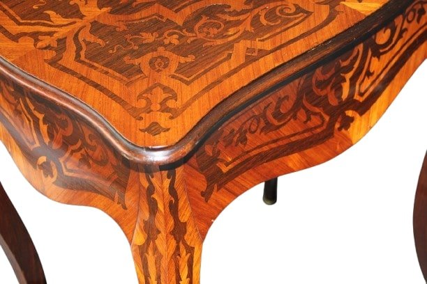 Toilette francese Stile Luigi XV del 1800 Riccamente intarsiata-photo-4