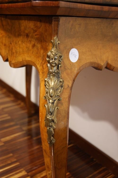Splendido tavolino da gioco di gusto francese ma di manifattura inglese-photo-1