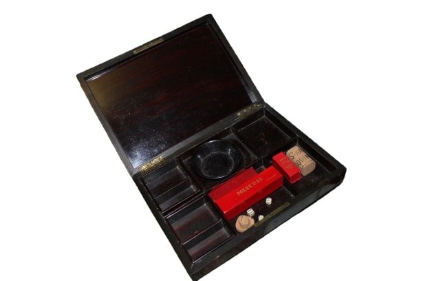 Scatola Porta Giochi Dadi e Carte Stile Boulle-photo-3