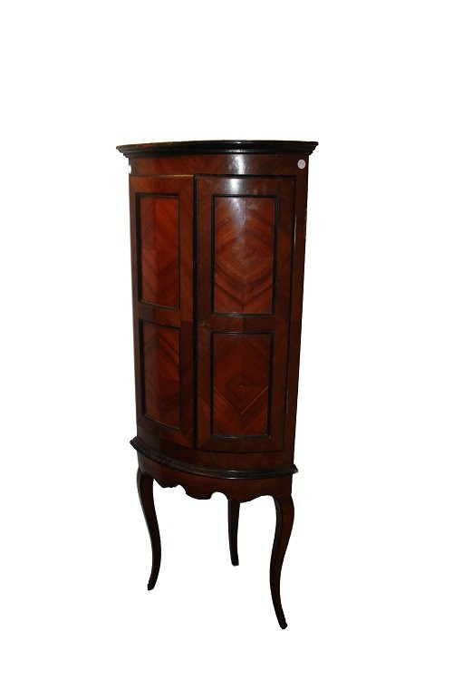 Angoliera francese di inizio 1800, stile Luigi XV, in legno di noce-photo-2