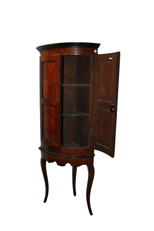 Angoliera francese di inizio 1800, stile Luigi XV, in legno di noce-photo-4