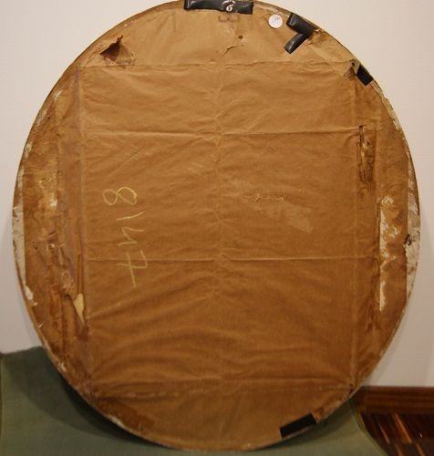 Quadro francese della seconda metà del 1800 con ricamato Sinforicarpo su fondo nero-photo-1