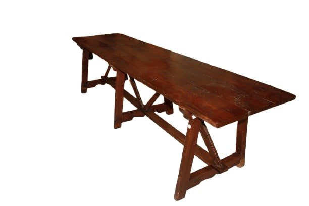Grande Tavolo fratino italiano di inizio 1700 3 metri in legno di noce-photo-4