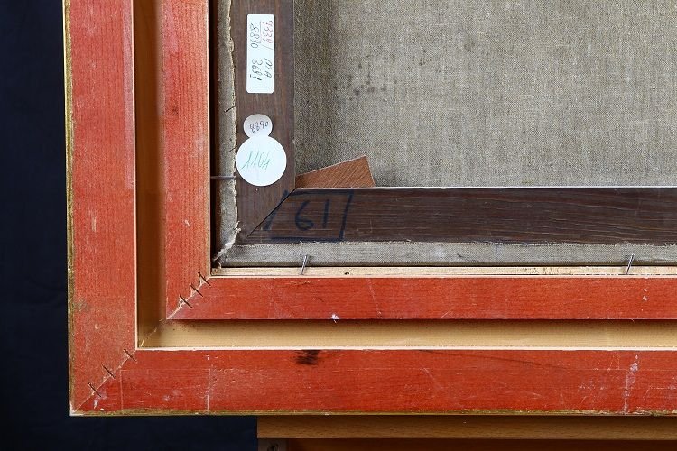 Olio su tela inglese dalla pregiata fattura, di fine 1700, figlio della scuola pittorica del pi-photo-2