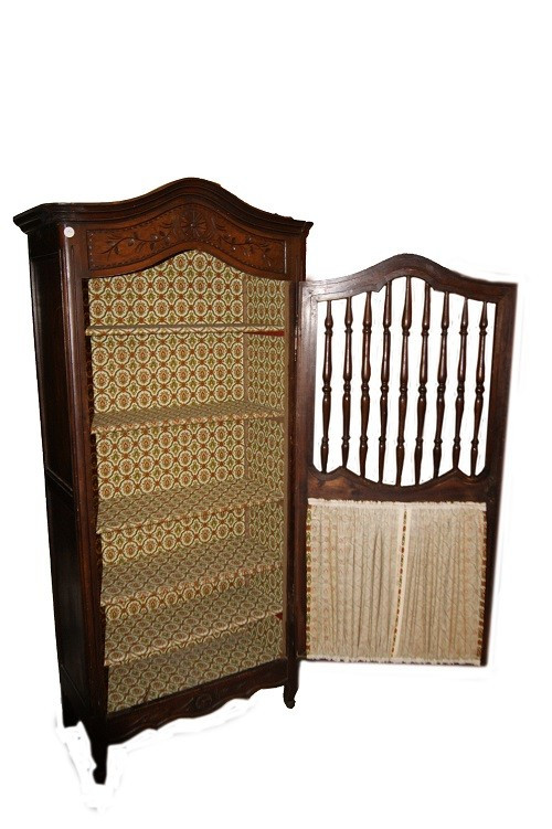 Mobiletto vetrina portapane francese di inizio 1800 stile Provenzale in legno di castagno. Pres-photo-2