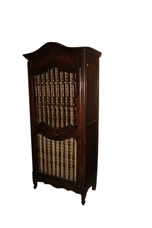 Mobiletto vetrina portapane francese di inizio 1800 stile Provenzale in legno di castagno. Pres