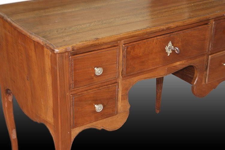 Scrittoio francese di fine 1700 inizio 1800, stile Transizione, in legno di noce-photo-2