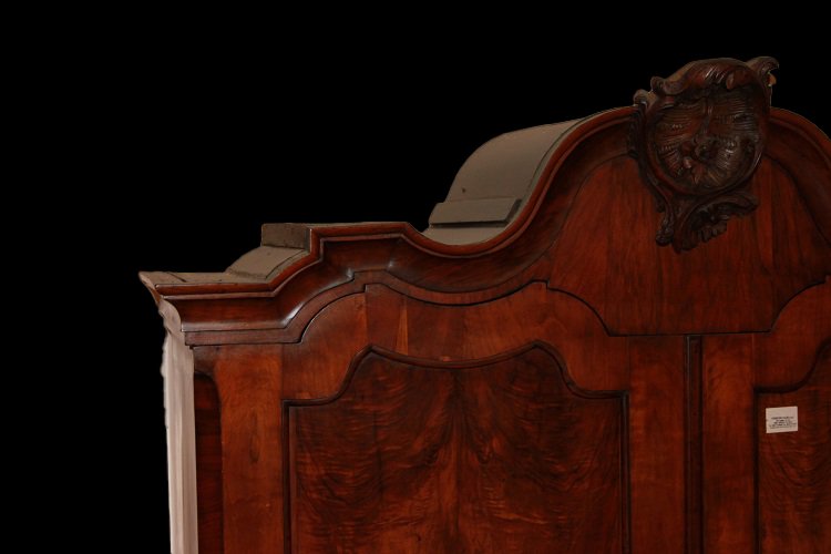 Trumeau olandese della seconda metà del 1700, stile Chippendale, in legno di noce-photo-1
