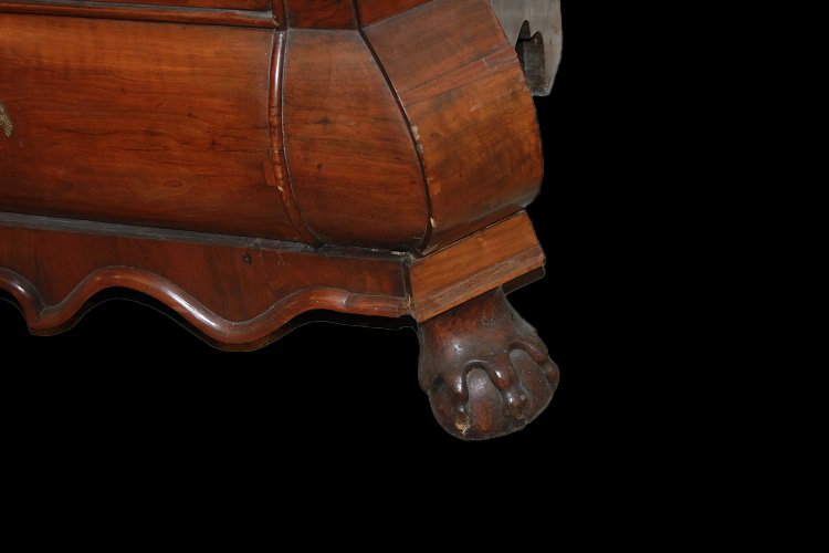 Trumeau olandese della seconda metà del 1700, stile Chippendale, in legno di noce-photo-2