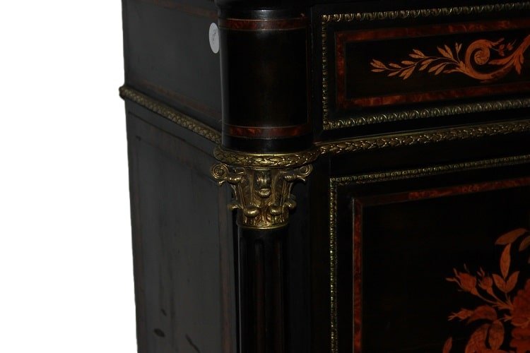 Secretaire francese della seconda metà del 1800, stile Napoleone III, in legno di mogano-photo-2