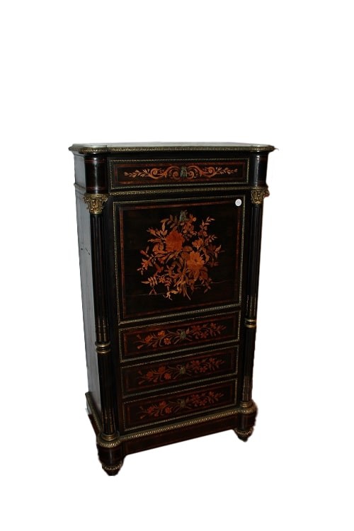 Secretaire francese della seconda metà del 1800, stile Napoleone III, in legno di mogano