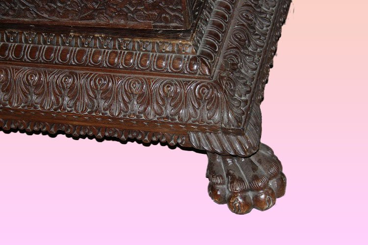 Grande libreria Indiana della seconda metà del 1800 in legno esotico-photo-5