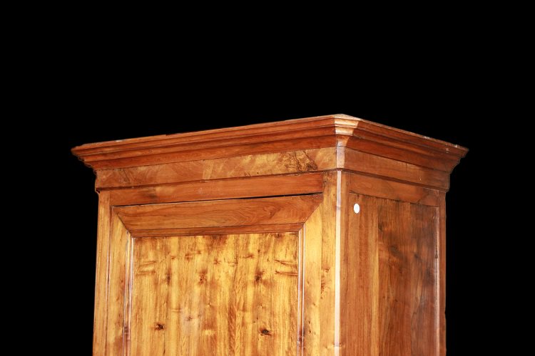 Armadio stipo ad 1 porta francese di metà 1800, stile Luigi Filippo, in legno di noce-photo-2